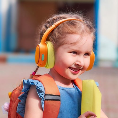 Tronsmart KH03 Active Noise Cancelling Wireless Headphones w/ 74/85/93dB Safe Volume, LED Lights, 70H Playtime for School Travel - Orange BUY IN JAPAN