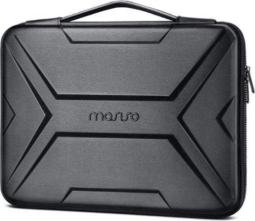 mosiso - Laptop Sleeve 15-15.6 inch Waterproof Shockproof EVA Hard Shell Laptop Case for MacBook Pro 16 HP Dell - Black-Front_Standard 