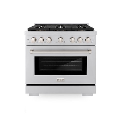 ZLINE - 36 in. Paramount Dual Fuel Range with 6 Burner DuoPro Cooktop and Electric Convection Oven (PSDR36) - Stainless Steel-Front_Standard 