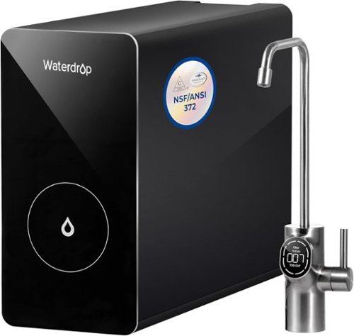 Waterdrop - D6 Reverse Osmosis System, 600 GPD Tankless RO Water Filter System - Black-Front_Standard 