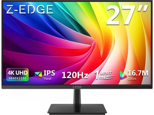 Z Z-Edge - S274K 27 inch 4K UHD 3840x2160 120Hz 1ms IPS Gaming Monitor, HDMI x2, DP x2 - Black-Front_Standard 