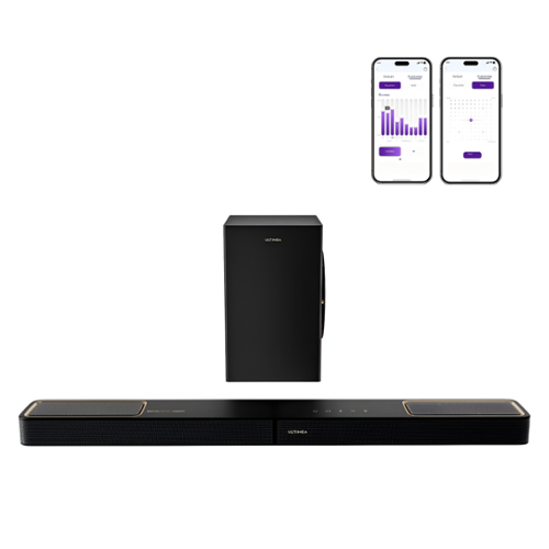 Ultimea - Skywave F30 Boom 3.1.2ch Dolby Atmos Soundbar,Subwoofer, 360W Peak Power - Black-Front_Standard 