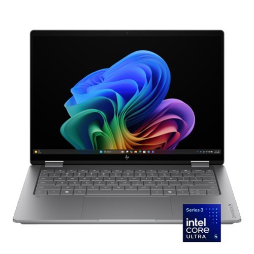 HP - OmniBook X Flip 2-in-1 - 14" 2K OLED Touchscreen Laptop - Intel Core Ultra 5 (2026) - 16GB Memory - 512GB SSD - Copilot+ - Meteor Silver