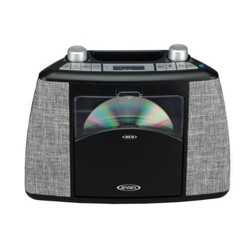 Jensen - CD-565A-BK Portable Bluetooth CD Music System - Black-Front_Standard 