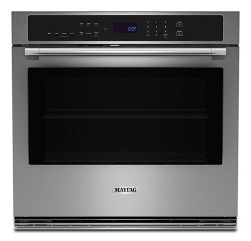 Maytag - 30-Inch Wide Single Wall Oven with EvenAir TRUE Convection System - 5.0 Cu. Ft - Fingerprint-Resistant Stainless Finish