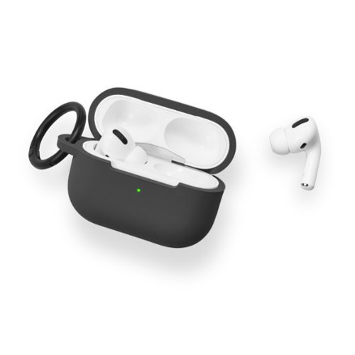 Best Buy essentials™ Silicone Case for Apple AirPods Pro 1st and 2nd Generations - Black WHERE TO BUY
