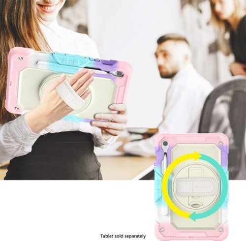 SaharaCase Raider Series Heavy Duty Case with Hand Strap for Samsung Galaxy Tab S10 Lite (2025), Tab S10 FE, S9 and S9 FE - Sunset Sorbet GLOBAL SHIPPING