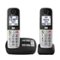 Panasonic - Easy-to-Use Cordless Phone with Flashlight and Quick-Touch Dialing - KX-TGU4 Series - Black-Front_Standard