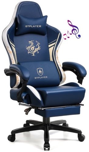 GTPlayer - Dragon Series Gaming Chair with Bluetooth Speakers - Blue