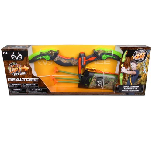 NKOK - RealTree: Light-Up Archery Set W/ Quiver - 24.5" Green