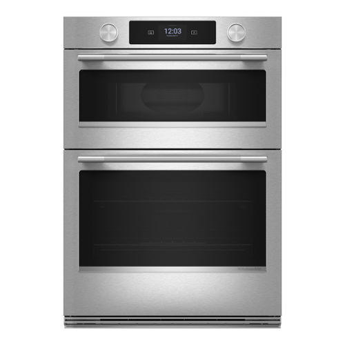 KitchenAid - 30" Built-In Electric Convection Combination Smart Wall Oven with Microwave and Assisted Cook Cycles - Stainless Steel
