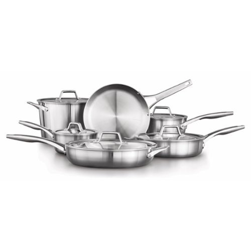 Calphalon - Premier™ 11-Piece Set - Stainless Steel-Front_Standard 