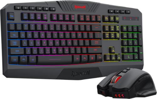 REDRAGON - S101-KS Wireless Gaming Keyboard and Mouse Combo, RGB Backlit Gaming Keyboard, 8000 DPI Gaming Mouse, Value Combo Set - RGB LED