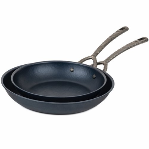 Alva - Artist 2-Piece Carbon Steel Fry Pan Set – Pre-Seasoned (9.5" & 11") - Blue-Front_Standard 
