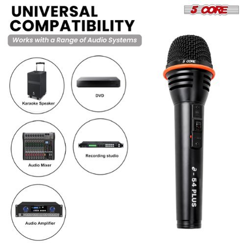 5 CORE 5Core Microphone Dynamic Mic Karaoke Singing Studio XLR
