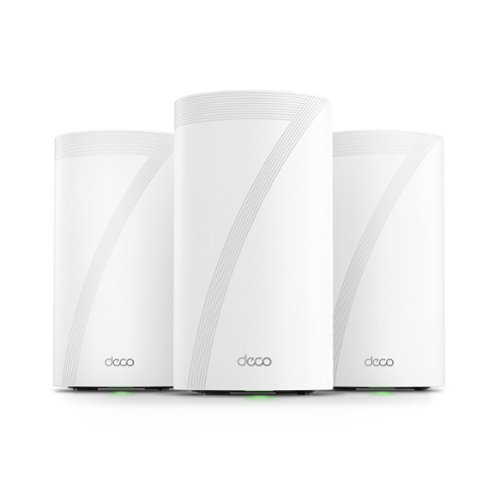 TP-Link - Deco 7 Elite BE33000 Quad-Band Wi-Fi 7 Whole Home Mesh Router System – Deco BE95 (3-Pack) - White-Front_Standard 