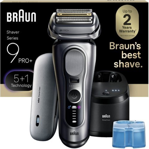 Braun Series 9 Pro+ 9677cc Wet/Dry Electric Razor with 6 in 1 SmartCare Center - Silver WORLDWIDE DELIVERY