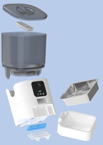 RCA Smart Pet Feeder with Camera - White/ Black GLOBAL SHIPPING