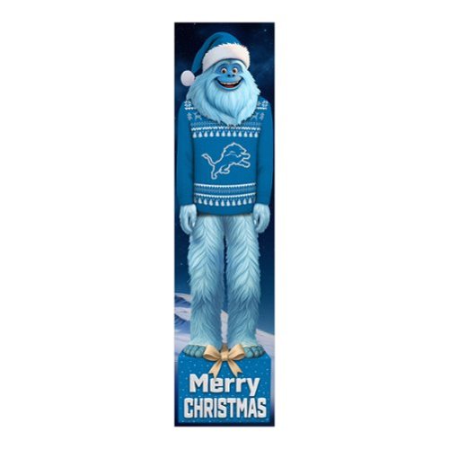 Fan Creations - Detroit Lions 48" Yeti Christmas Leaner - Multicolor-Front_Standard 