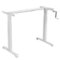 Costway - Hand Crank Sit to Stand Desk Frame Height Adjustable Standing Base - White-Front_Standard