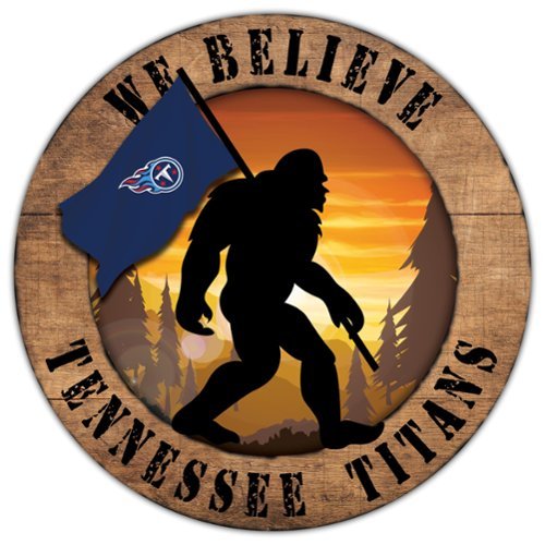 Fan Creations - Tennessee Titans 12'' We Believe Bigfoot Circle Sign - Multicolor-Front_Standard 