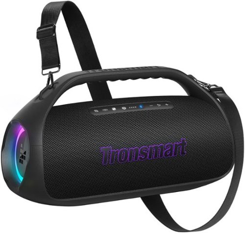 Tronsmart - Bang 2 Portable Bluetooth Speaker, 90W Deep Bass, Custom EQ & Light, IPX6 Waterproof, 26H Playtime for Outdoor, Beach - Black-Front_Standard 