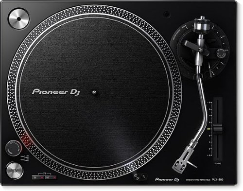 Pioneer DJ - PLX-500 High-torque, direct drive turntable - Black-Front_Standard 