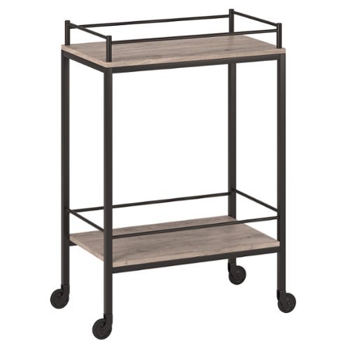 Camden&Wells - Barnes Bar Cart - Antiqued Gray Oak