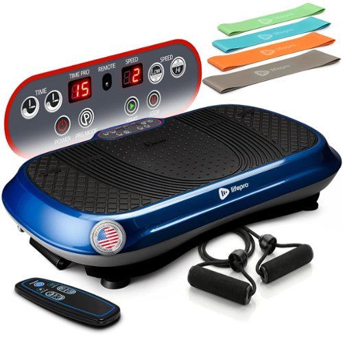 LifePro - Waver Vibration Plate – Whole Body Exercise Machine for Weight Loss, Muscle Toning & Lymphatic Drainage - Blue-Front_Standard 