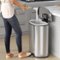 iTouchless - SoftStep 13.2-Gal. Half-Round Trash Can - Silver-Left_Standard
