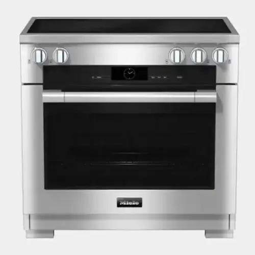 Front. Miele - HR 1632-3 I 36" in. Induction Range - Clean Touch Steel.