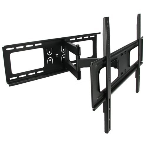 MegaMounts - Full Motion Wall Mount for 32-70 Inch Displays - Black-Front_Standard 