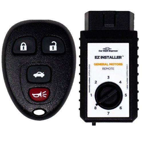 Car Keys Express - Replacement GM Remote - 4 Buttons (Lock, Unlock, Panic, and Trunk) Includes programming device - Black