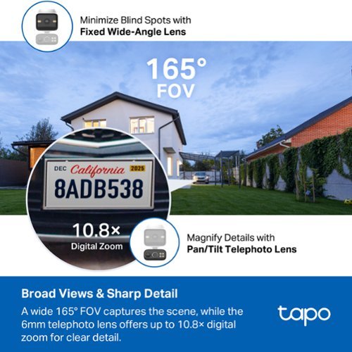 TP-Link Tapo Wireless Dual-Lens, Pan-Tilt Security 2K QHD Camera, 360° Coverage, with Solar - No Monthly Fees - White BUY IN AUSTRALIA