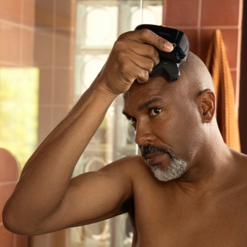 Manscaped The Dome Shaver Pro Essentials Kit Rechargeable Wet/Dry Scalp and Bald Head Shaver Gift Set - Black SHOP ONLINE