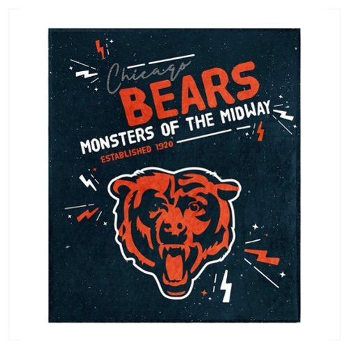 Logo Brands - Chicago Bears 60" x 70" Plush Throw Blanket - Multicolor-Front_Standard 