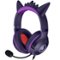 Razer - Kraken Kitty V2 Wired Over-the-Ear Gaming Headset for PC, Mac, Nintendo Switch, Steam Deck, Mobile, and Tablet - Pokémon Gengar Edition-Front_Standard