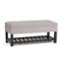 Simpli Home - Cosmopolitan Storage Ottoman Bench with Open Bottom - Cloud Grey-Front_Standard