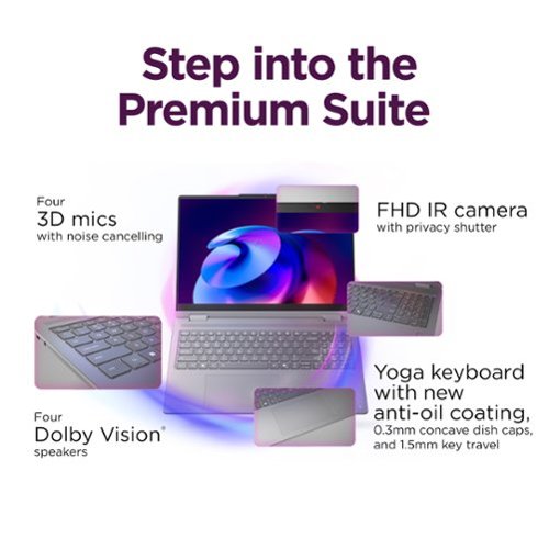 Lenovo Yoga 7i 2-in-1 - Copilot+ PC - 16 2K Touchscreen Laptop - Core Ultra 7 Processor 256V 2024 - 16GB Memory - 512GB SSD - Luna Grey WORLDWIDE DELIVERY