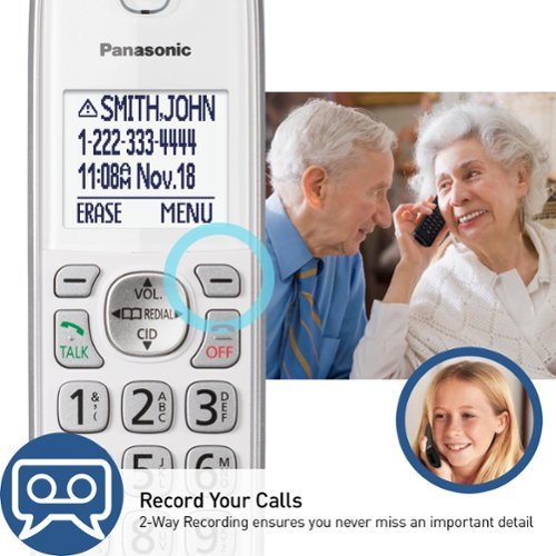 Panasonic KX TGD832W DECT 6.0 Expandable Cordless Phone System