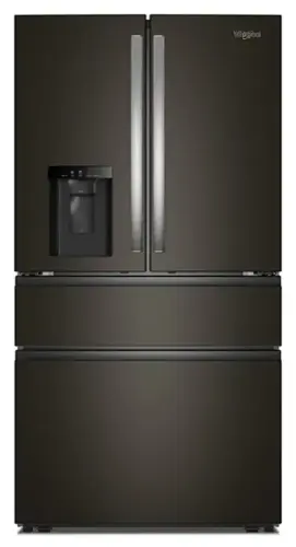 Front. Whirlpool - 29 Cu. Ft. Family-Sized Capacity French Door Refrigerator with Flexible Temperature Drawer - Print Resist Blk Stnlss.