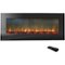 Cambridge - Metropolitan 56" Wall-Mount Electric Fireplace with Lava Rock Display - Black-Front_Standard