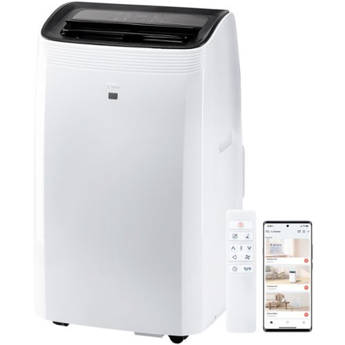 TCL - 350 Sq. Ft. 8,000 BTU SACC Smart Portable Air Conditioner - White-Front_Standard 
