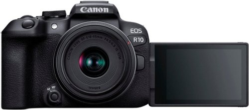Canon EOS R10 4K Video Mirrorless Camera 2 Lens Kit with RF-S18-45mm and RF-S55-210mm Lenses - Black GLOBAL SHIPPING