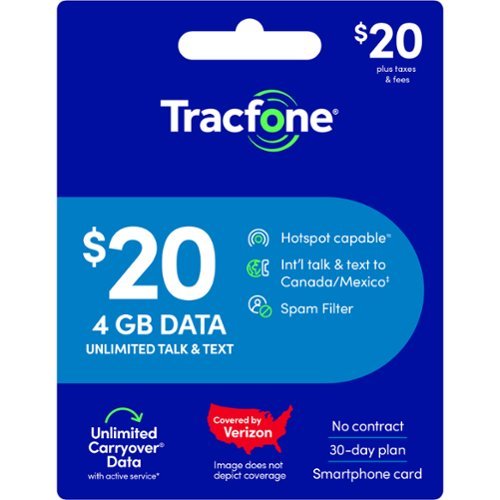 Tracfone - $20 Unlimited Talk & Text plus 4 GB of Data 30-Day - Prepaid Plan (Digital Delivery) [Digital]