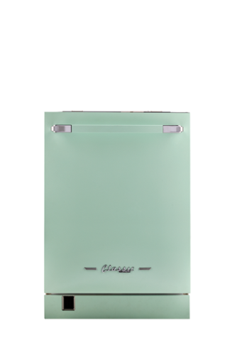 Unique Appliances - 24" Classic Retro Panel Ready Top Control Dishwasher, 42 dBa - Summer Mint Green