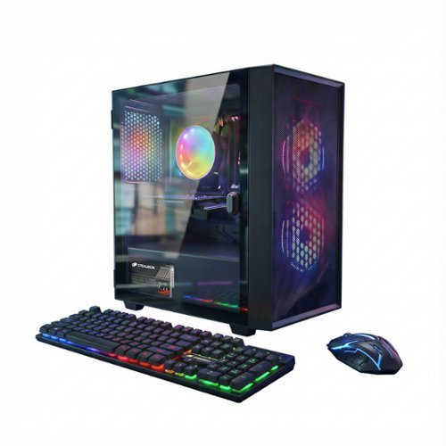 STGAubron - Gaming PC Desktop, Radeon RX 550 4G GDDR5 Graphics, Intel Core i5 up to 3.6GHz, 16G RAM, 512GB SSD, WIN11H - Black-Front_Standard 