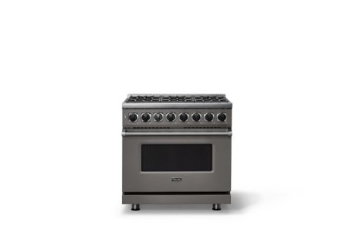 Viking - 36 in. Wide 6 Burner Freestanding 7 Series Dual Fuel Self-Clean Range - Damascus Gray-Front_Standard 