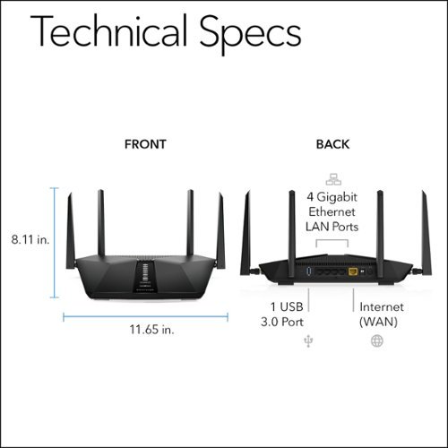 NETGEAR Nighthawk AX5400 Dual-Band Wi-Fi 6 Router - Black SHOP ONLINE