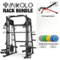 Mikolo - M4-2.0 Standard All-In-One Smith Machine Functional Trainer (UPGRADED) - Black-Front_Standard